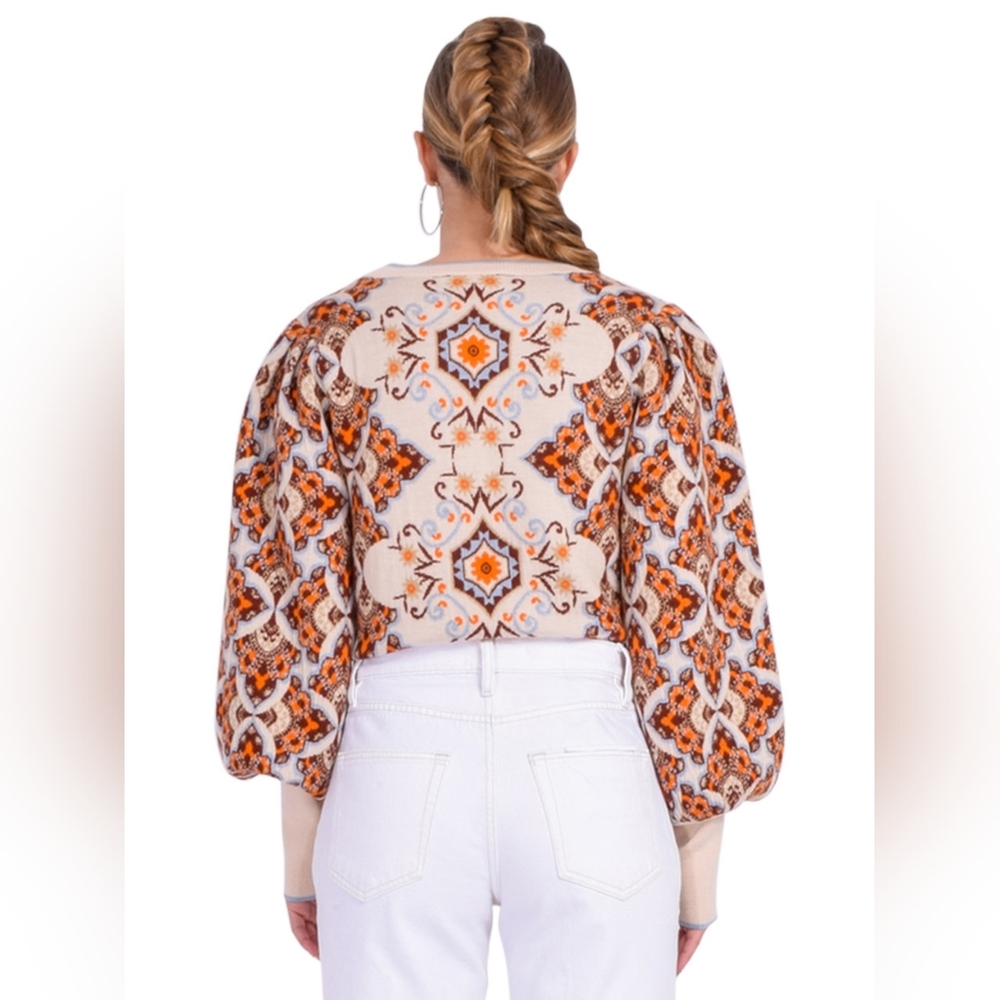 Cara Cara Esme Top in Turtledove Vintage Paisley - Picture 2 of 6